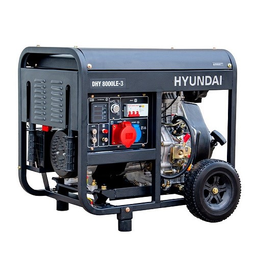 Генератор Hyundai DHY 8000LE-3 для строительной компании